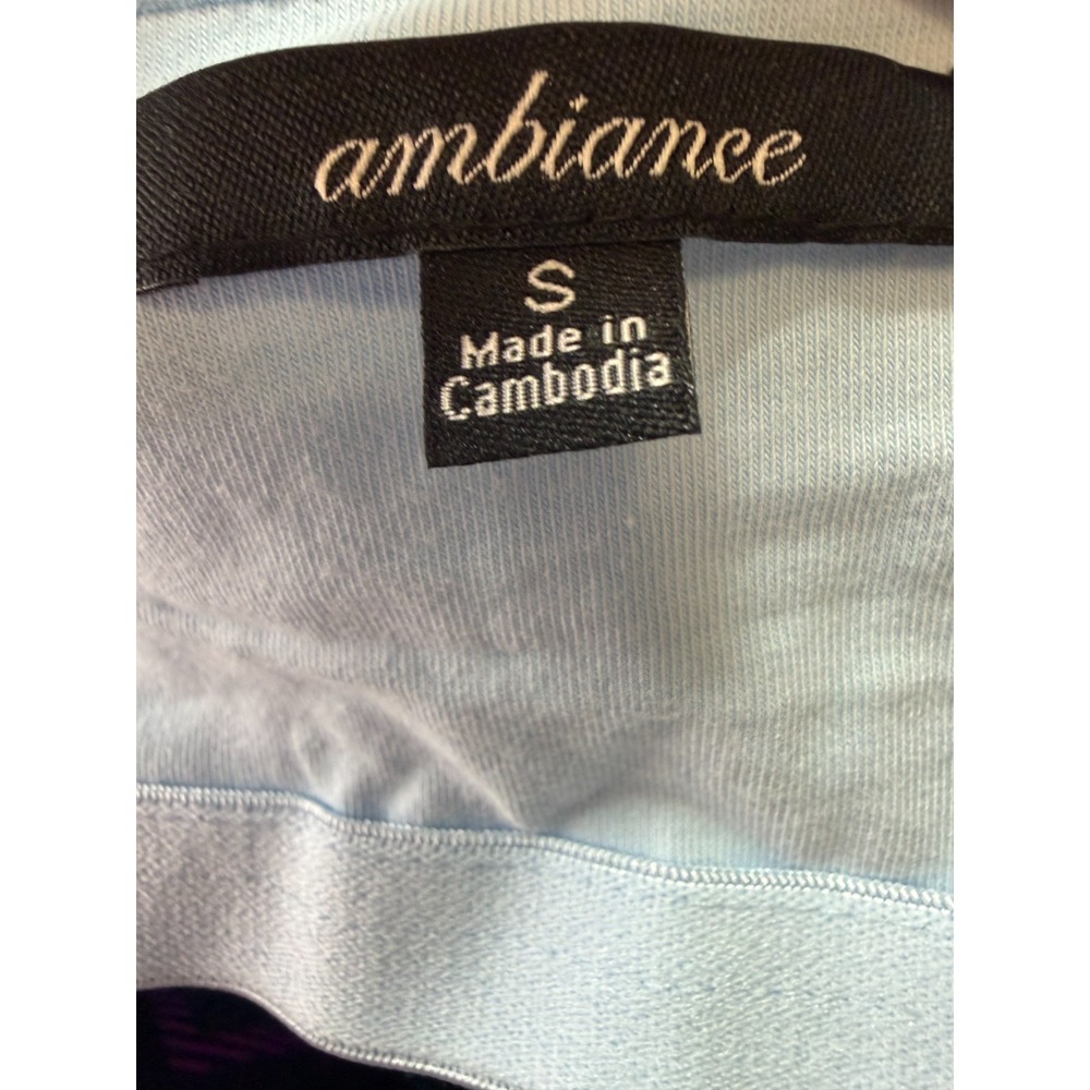Ambiance Womens Sky Blue Small Cami Tank Top Built In Shelf Bra Adjustable Strap - Picture 6 of 6